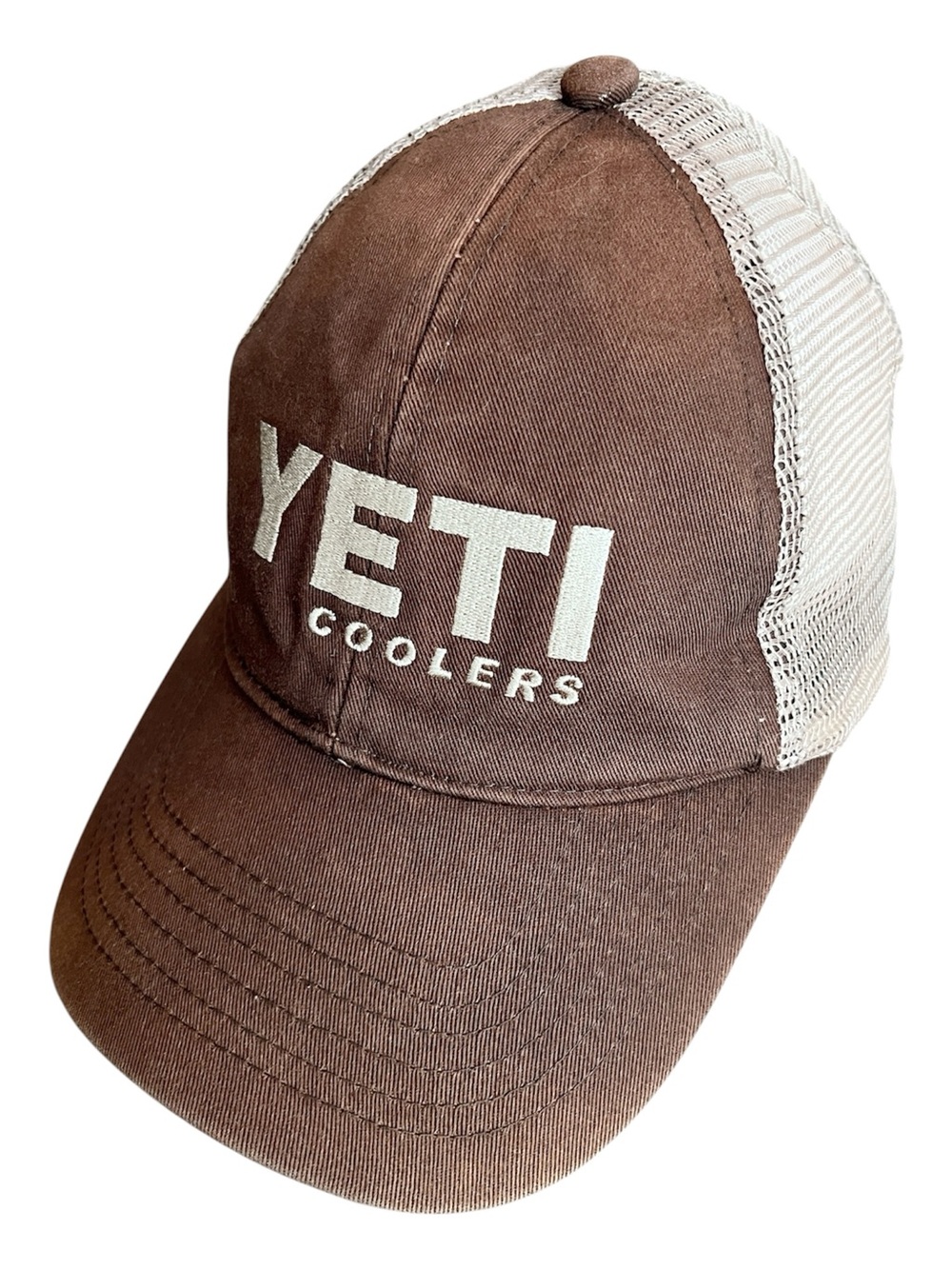 YETI Coolers Brown and Tan Mesh Snap Back Hat